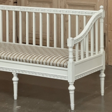 18th Century Swedish Gustavian Painted Settee ~ Neoclassical Design