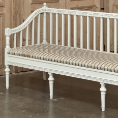 18th Century Swedish Gustavian Painted Settee ~ Neoclassical Design