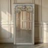 19th Century French Louis XVI Painted and Gilded Trumeau Mirror