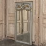 19th Century French Louis XVI Painted and Gilded Trumeau Mirror