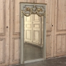 19th Century French Louis XVI Painted and Gilded Trumeau Mirror