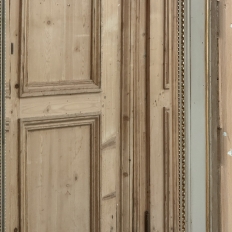 19th Century French Louis XVI Painted and Gilded Trumeau Mirror