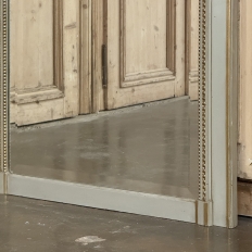 19th Century French Louis XVI Painted and Gilded Trumeau Mirror