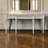 Neoclassical Italian Painted and Carved Wood Console with Marble Top ~ Louis XVI Style