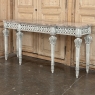 Neoclassical Italian Painted and Carved Wood Console with Marble Top ~ Louis XVI Style