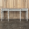 Neoclassical Italian Painted and Carved Wood Console with Marble Top ~ Louis XVI Style