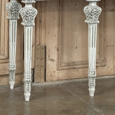 Neoclassical Italian Painted and Carved Wood Console with Marble Top ~ Louis XVI Style