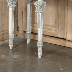 Neoclassical Italian Painted and Carved Wood Console with Marble Top ~ Louis XVI Style