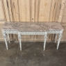 Neoclassical Italian Painted and Carved Wood Console with Marble Top ~ Louis XVI Style