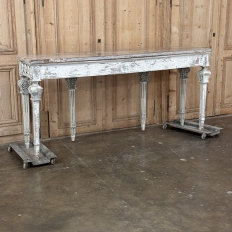 Neoclassical Italian Painted and Carved Wood Console with Marble Top ~ Louis XVI Style