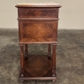 Antique French Louis XVI Rosewood Marble Top Nightstand