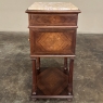 Antique French Louis XVI Rosewood Marble Top Nightstand