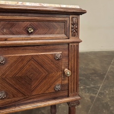 Antique French Louis XVI Rosewood Marble Top Nightstand