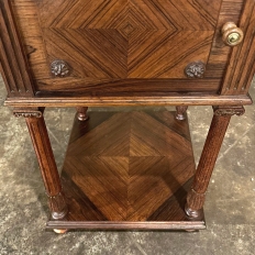 Antique French Louis XVI Rosewood Marble Top Nightstand
