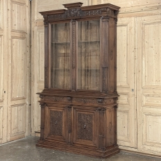 19th Century Grand French Renaissance Walnut Bookcase