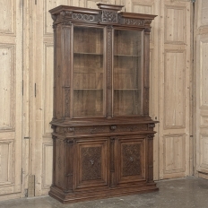 19th Century Grand French Renaissance Walnut Bookcase