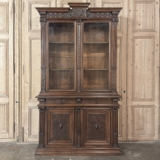 19th Century Grand French Renaissance Walnut Bookcase