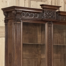 19th Century Grand French Renaissance Walnut Bookcase