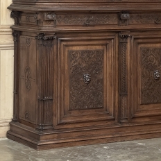 19th Century Grand French Renaissance Walnut Bookcase