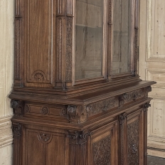 19th Century Grand French Renaissance Walnut Bookcase