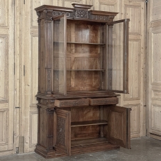 19th Century Grand French Renaissance Walnut Bookcase