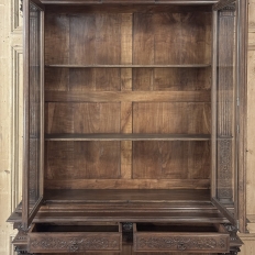 19th Century Grand French Renaissance Walnut Bookcase