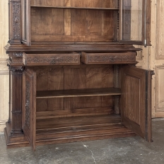 19th Century Grand French Renaissance Walnut Bookcase