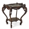 19th Century Italian Carved Walnut End Table with Removable Tray
