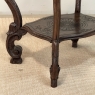 19th Century Italian Carved Walnut End Table with Removable Tray