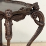 19th Century Italian Carved Walnut End Table with Removable Tray