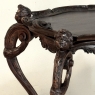 19th Century Italian Carved Walnut End Table with Removable Tray
