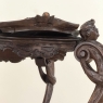 19th Century Italian Carved Walnut End Table with Removable Tray