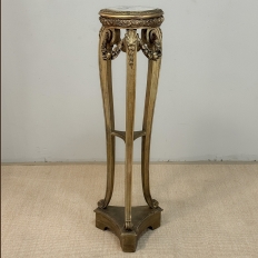 19th Century French Louis XVI Giltwood Marble Top Pedestal