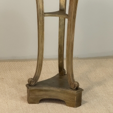 19th Century French Louis XVI Giltwood Marble Top Pedestal