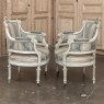 Pair of Louis XVI Painted Bergères ~ Paris