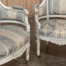 Pair of Louis XVI Painted Bergères ~ Paris