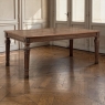 French Louis XVI Style Walnut Dining Table with Parquetry Top