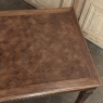 French Louis XVI Style Walnut Dining Table with Parquetry Top