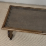 Belgian Renaissance Revival Walnut Coffee Table with Protective Glass Top