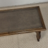 Belgian Renaissance Revival Walnut Coffee Table with Protective Glass Top