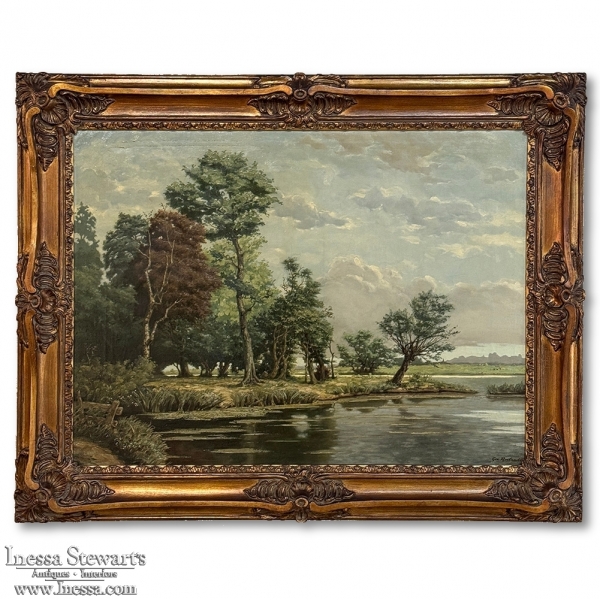 Framed Oil Painting on Canvas by George Roelandt