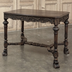 19th Century Renaissance Revival End Table ~ Library Table
