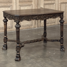 19th Century Renaissance Revival End Table ~ Library Table