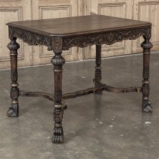 19th Century Renaissance Revival End Table ~ Library Table