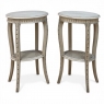Pair Louis XVI Painted Oval End Tables