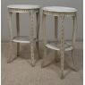 Pair Louis XVI Painted Oval End Tables