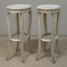 Pair Louis XVI Painted Oval End Tables