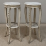 Pair Louis XVI Painted Oval End Tables