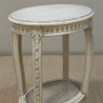Pair Louis XVI Painted Oval End Tables
