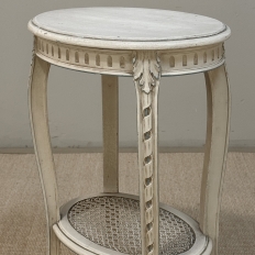 Pair Louis XVI Painted Oval End Tables